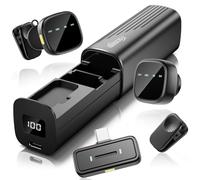 K26 Mini Wireless Lavalier Microphone for Android & iPhone15/16/17(USB-C Plug), AI Noise Reduction/Reverb, Magnetic Mini Lav Mic Lapel Clip on Mic with Charging Case for YouTube, TikTok, Vlogging