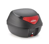 K29N - Kappa MONOLOCK Top-case 29 ltr. black embossed with red reflectors