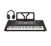 K3 61-Key Digital Piano Keyboard - Touch Sensitive LCD Keyboard with 64-Note Polyphony & Headphones - USB MIDI by Gear4music