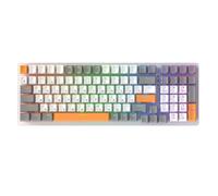 K3 Mechanical Keyboard Russian 100 Keys Gaming Office Wired with Multiple Light Effects Personalised Keycaps Full No Punch Linear Red Switches USB C Coiled Cable Metal Faceplate