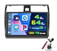K3 Pro Plus,PLKEQS 4G+64G Android 15 Car Stereo for S-uzuki Swift 2005-2010, 10" 2K Touch Screen, Wireless CarPlay Android Auto 48EQ 5G WiFi 1080P Bluetooth Backup Camera