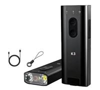 K3 Ultramulti EDC Keychain Tool, 3000 Lumens, Ip68 Waterproof, Rechargeable Mini Flashlight with Magnet with RGB, Weather Resistance for Emergencies, for Hiking Emergency Everyday Carry (Black)