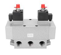 K35D2H 25AC110V Solenoid Valve for Air - Dual Coil Electronic Control 3 Position 5 Way - G 1 Inch Port - 0.15 to 0.8 MPa Pressure - AC - 250 cm3 per Minute Discharge Flow Rate (AC220V)