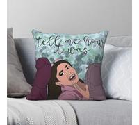 K3G Tell Me How It Was Pillowcase Polyester Linen Velvet Printed Zip Decorative Throw Pillow Case Sofa Cushion Case
