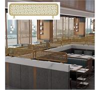 k3Mq9Rw Freestanding Dividers For Dining Areas Ironwork Hollow Out Card Holder Decorative Partition 30cm Low Fence Privacy(Gold-b,90cm)