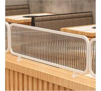 k3Mq9Rw Freestanding Dividers For Dining Areas Raised Striped Restaurant Decorative Partitions Grille 30cm Low Fence Desk Divider Privacy(White,30x50cm)