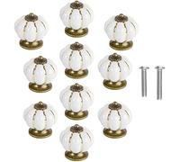 k3Mq9Rw Furniture accessories 10pcs Ceramic Door Knobs Vintage Pumpkin Cabinet Drawer Pulls Cupboard Handles Furniture Home Decoratin(White)