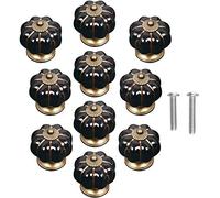 k3Mq9Rw Furniture accessories 10pcs Ceramic Door Knobs Vintage Pumpkin Cabinet Drawer Pulls Cupboard Handles Furniture Home Decoratin(Schwarz)