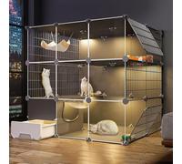 k3Mq9Rw Ventilated Playpen - DIY, semi-enclosed & litter tray(111x95x109cm)