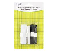 K3T 81104-K3T Black and White Various Sizes 4 Rubber Bands