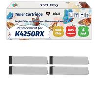 K4250RX Toner Cartridge Compatible for Samsung Work for Samsung MultiXpress K4250RX MultiXpress SMART K4250LX K4300LX MX4 Printers (4 Pack Black)