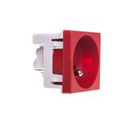 K45 Socket Single Z/U 16A IP20 Red Simon Connect K02/6