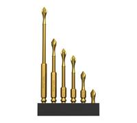 K5 Alloy Steel Magnetic Cross Screwdriver Bits Set (PH2, 6-Piece: 25mm/50mm/65mm/75mm/100mm/150mm) with Hex Shank & Anti-Slip Teeth for Hand/Electric Screwdrivers and Drills