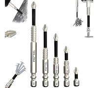 K5 Anti Slip Bit, New Anti Slip Magnetic Screwdriver Set, High-Magnetic Impact-Resistant and Hardnes Bit, 5/6/9 Pcs Upgrade Shock Resistance Bits, for Dry Wall, Sheetrock, Electric Drills (5 Pcs)