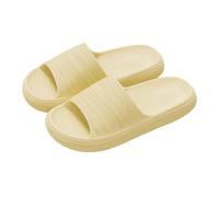 K5C7S3W9D6 Lightweight Slippers Bath Slippers for Women and Men Soft Comfort Non-Slip Shower Sandals Quick Drying Pool Beach House Slides Bathroom Slippers(Yellow,Alpha Medium)
