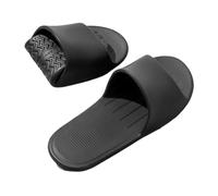 K5C7S3W9D6 Lightweight Slippers Foldable Shower Slippers, Portable Travel Summer Lightweight Non-slip Slides House Bathroom Pool Beach Bathroom Slippers(Black,Alpha Medium)