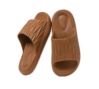 K5C7S3W9D6 Lightweight Slippers Unisex Lightweight Shower Slippers, Non-Slip Bathroom Shoes Open Toe Summer Home Beach Pool Slides Sandals Bathroom Slippers(Bruin,Alpha Medium)
