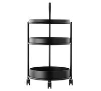 K6 Trolley Serving trolley Tecta oak black lacquered - steel tube black lacquered - K6