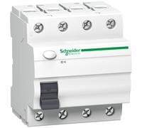 Schneider Electric A9Z05463 ID K, Differential Switch, Class AC, 4P, 63A, 30mA, 68mm x 72mm x 81mm, White
