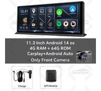 K60 Pro 11.3" 4G+64G WIFI Android 14 AI Screen GPS Navigation Carplay Android AU