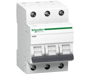 K60N OVERCURRENT CIRCUIT BREAKER C 25A 3P 3M 6KA ACTI 9 A9K02325