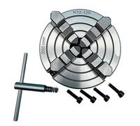 K72-125 125mm 4 Jaw Independent Lathe Chuck - High Precision Metal Scroll Chuck for Woodworking and Machining,1pcs