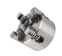 K72-80 4 Jaw Chuck, Independent Adjustable Jaws, Reversible for Mini Lathe, 80mm Diameter, Hardened Steel Construction, for Precision Turning and Machining