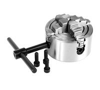 K72-80 4-Jaw Lathe Chuck 80mm Independent & Reversible Jaw Metal Lathe Chuck Turning Machine Tool + 3pcs Screws