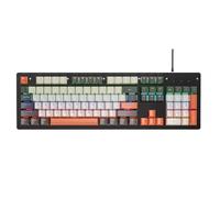 K880 Wired Mechanical Keyboard 98Keys Hot Swappable RGB ABS Material Waterproof Compatible For E-Sports Gaming(Grey white orange)