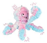 k8PurrDog Tough Octopus Dog Toy, Interactive Squeaky & Crinkle Tug of War Toy for Aggressive Chewers, Large Durable Plush Chew Toys to Keep Dogs Busy- Crinkle Octopus, Large (Pink)