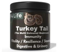 K9 4 Life Turkey Tail Mushroom Powder, Organic Dog Supplement, Immune & Gut Health Support, Natural Beta-Glucans Antioxidants, Functional Mushroom Powder for Dogs
