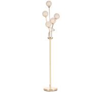 HOMCOM Gold Modern Floor Lamp w/ K9 Crystal Shade - 5 Light - for Living Room | TJ Hughes