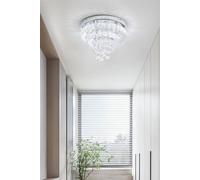 K9 Crystal Lampshade LED Ceiling Light in Silver The hot sale Silver