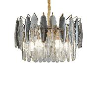 K9 Crystal Pendant Lights Modern Light Luxury Crystal Hanging Lamp Living Room Bedroom Dining Room Ceiling Chaner Lighting 2 Layer Raindrop Crystal