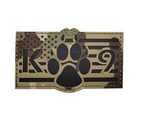 K9 Dog Paw US Flag IR Infrared Reflective Patch, Camouflage American Flag Dog Paw Military Tactical Patch for Hat Bags Backpack Clothes (1)