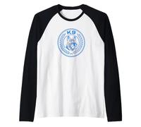 K9 Dog Support Unit German Shepherd Emblem Service Dog Raglan Baseball Tee