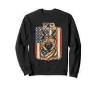 K9 German Shepherd American Flag Patriotic USA Sweatshirt