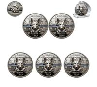 K9 Guardians Loyalty Commemorative Coin, Double Sided Police Challenge Piece, Honor Keepsake for Dog Handlers, Law Enforcement Supporters and Service Canine Tribute Gifting (5pcs)