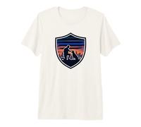 K9 Handler Dog Shield Silhouette City Sunset Premium T-Shirt