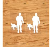 K9 K-9 Police Dog German Shepherd Training Sticker Decal Vinyl - 2 Pack White 10.2cm - for Car Boat Laptop Cup No Background Die-Cut 0214a5