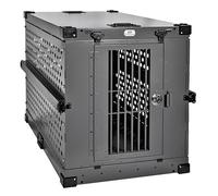 K9 Kennel Boss Aluminum Collapsible Dog Crate, Heavy Duty Folding Kennel - Large (Gray)