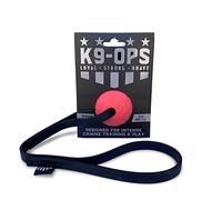 K9 Ops Dog Ball Tug with Handle Biotug Fetch Toy - Rubber Reward Toys - Large Dogs Durable Indestructible Aggressive Chewers Pitbull Dobermann Rottweiler Shepherd (MD/LG, Ruby Red)