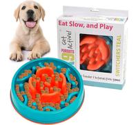 K9 Pursuits Pet Dog Slow Feeder Food Bowl And Interactive Game Switcher Teal