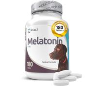 K9 Select Melatonin for Dogs - Calming Aid Tasty Dog Supplement - Helps Overall Health with Quiet Moments and Composure - Reduce Stress Calming Treats for Large Dogs - 5 mg, 180 Tablets