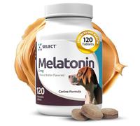 K9 Select Melatonin for Dogs - Calming Chews - Dog Melatonin for Sleep - Reduce Stress, Helps Composure Calming Treats for Large Dogs - 6 mg, 120 Peanut Butter Flavored Chewable Tablets