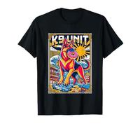 K9 Unit Kaiju German Shepherd Japanese Woodblock Parody T-Shirt