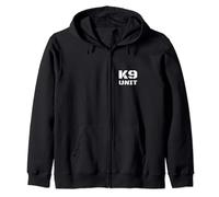 K9 Unit Uniform K-9 Team Officer Police Dog Handler On Duty Zip Hoodie