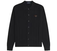 K9726 Button Through Knitted Shirt - Black S