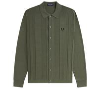 K9726 Button Through Knitted Shirt - Green L