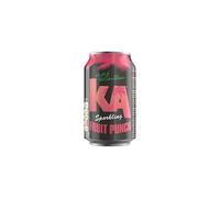 KA Caribbean 24 Pack Sparkling Fruit Punch Soda Flavoured Drink, Authentic Jamaican Recipes - 24 x 330ml Cans
